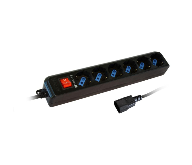 Techly do UPS 6 gniazd, 1,5m czarna 300415 - 1376425 - zdjęcie